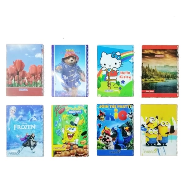 دفتر فنری فانتزی ۸ عددی دخترانه