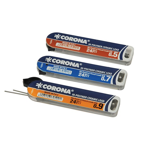 نوک اتود CORONA ضخامت نوک 0.5 میلی متر طول ۶۰ میلیمتر ۲۴ عدد در هر بسته